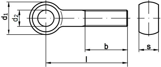 Болт откидной DIN 444 - схема и размеры