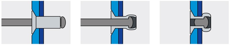 Заклепка вытяжная нерж.сталь/нерж.сталь с потайным бортиком 120° установка