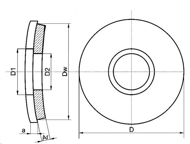 Шайба кровельная с резиновой прокладкой EPDM 2,5 мм - схема